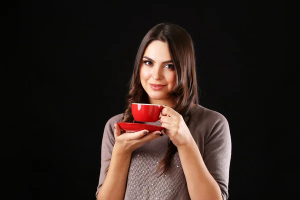 Mujer con taza de café — Foto de Stock