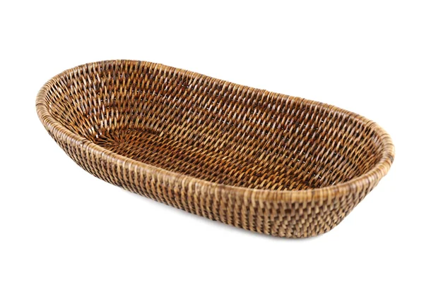 Wicker basket, isolated — Stock Photo, Image