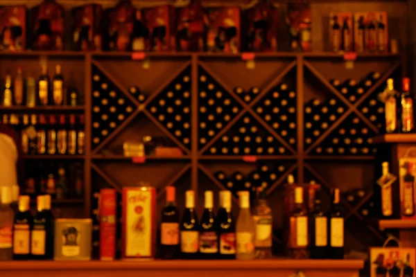 Collection of different kinds of wine in bar — Stock Photo, Image