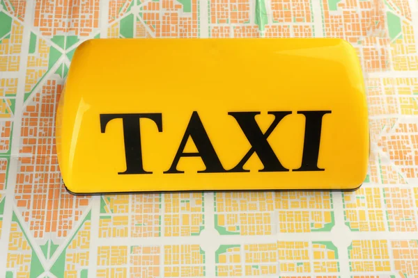 Panneau de taxi jaune — Photo