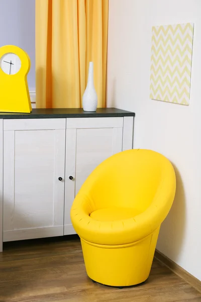 Yellow modern chair — Stock Photo, Image