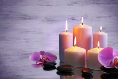 Mumlar ile Spa kompozisyon