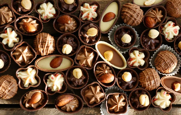 Deliciosos doces de chocolate — Fotografia de Stock