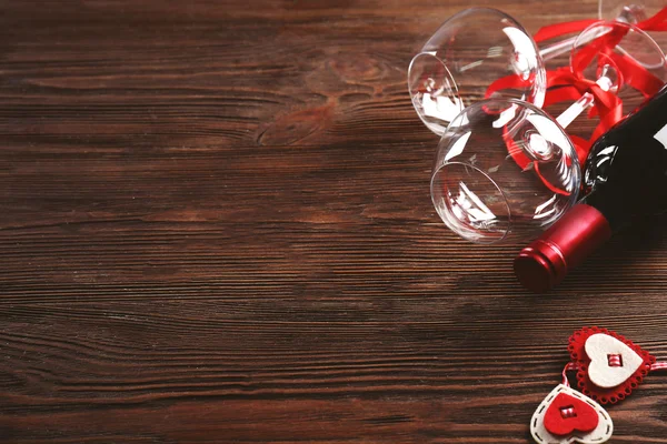 Vino Botella y copas — Foto de Stock