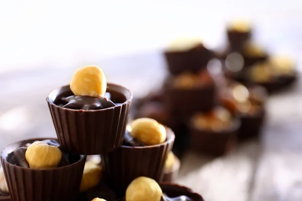 Zusammensetzung verschiedener Schokoladenbonbons — Stockfoto