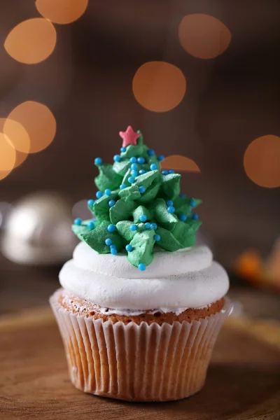 Delicious Christmas cupcake — Stock Photo, Image