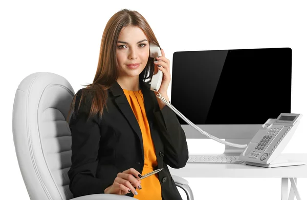 Beautiful woman at office — Stock Photo, Image