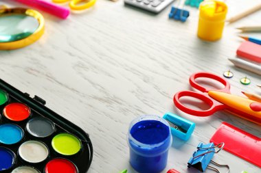 ofis malzemeleri yakın çekim 