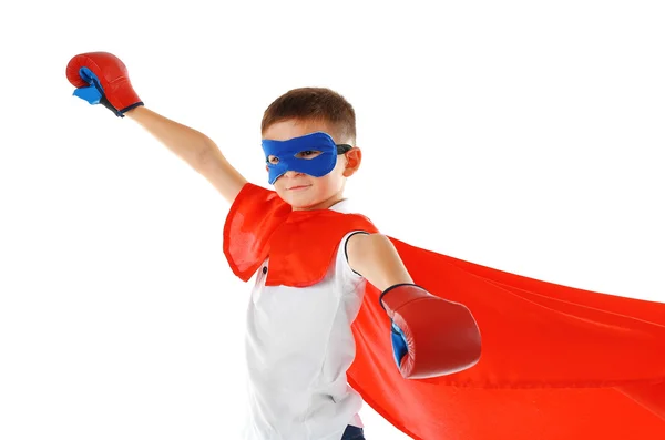Niño vestido como superhéroe —  Fotos de Stock