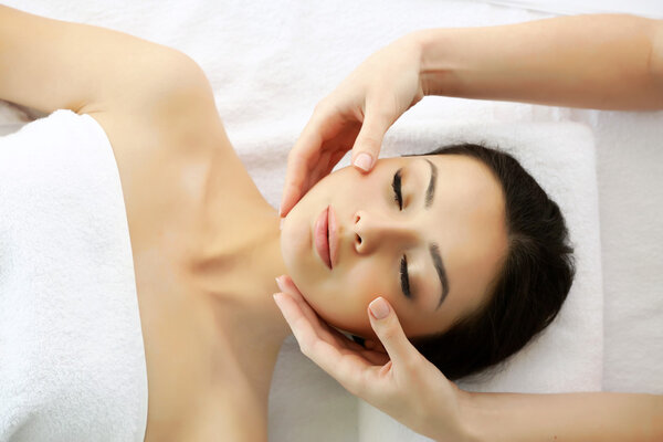 Young woman getting spa treatment