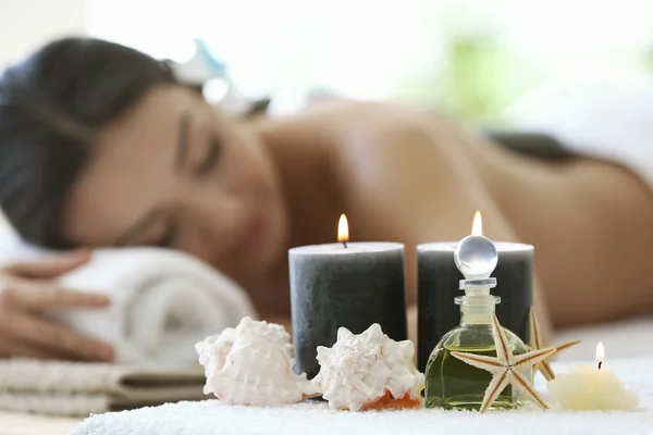 Concepto Spa. Mujer relajante . —  Fotos de Stock