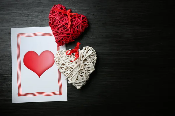 St Valentines card and decor — Stock Photo, Image