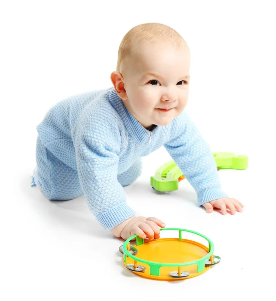 Adorable bebé con juguetes — Foto de Stock