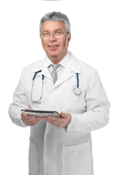 Pohledný doktor s schránky — Stock fotografie