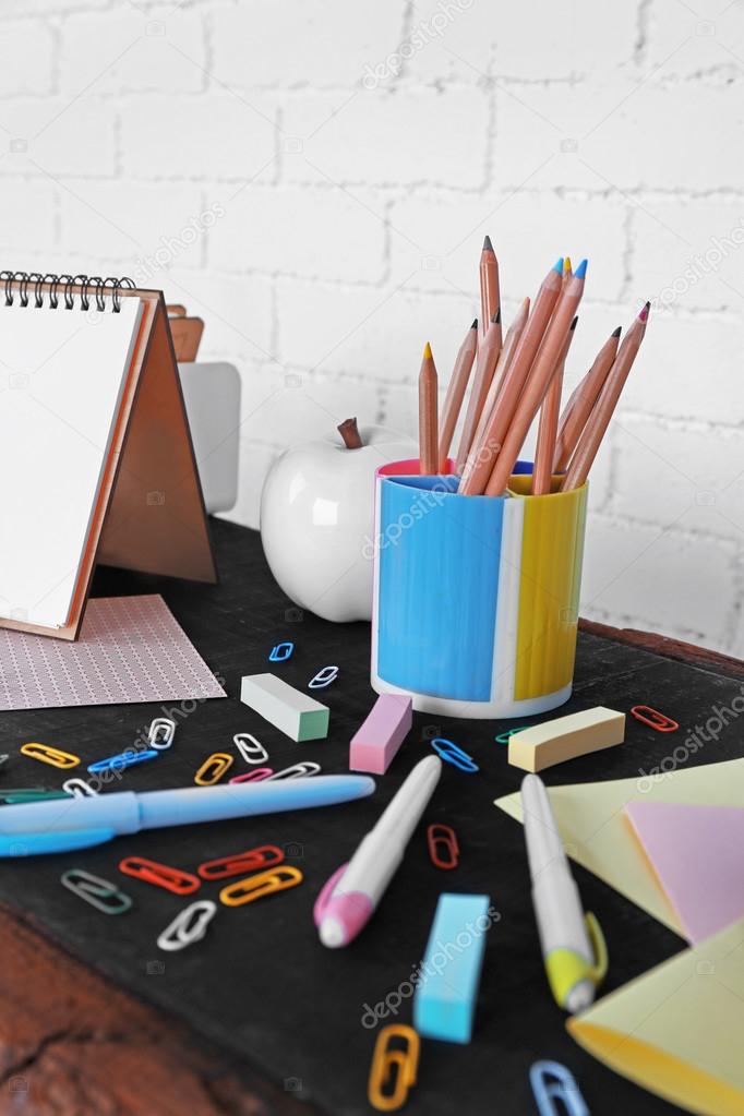 various office supplies