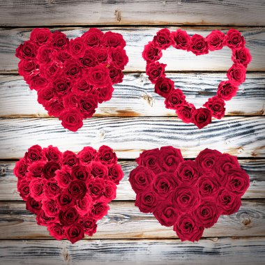 Sevgililer günü kalpleri kolaj