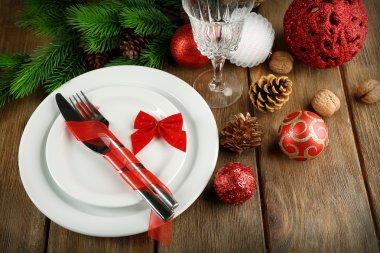 Noel dekorasyonu ile Tablo ayarı 