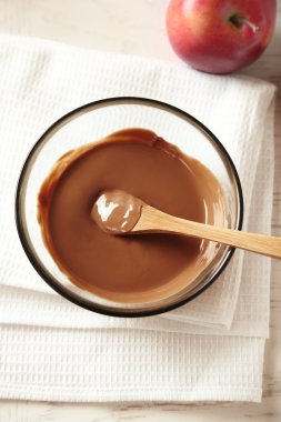 Kasede erimiş çikolata.