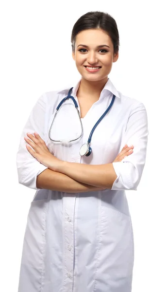 Smiling medical doctor isolated — Stock Photo, Image