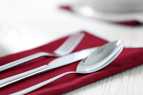 Table set at restaurant — Stock Photo, Image