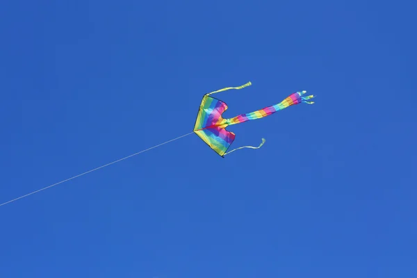 风筝在暗蓝的天空 — 图库照片
