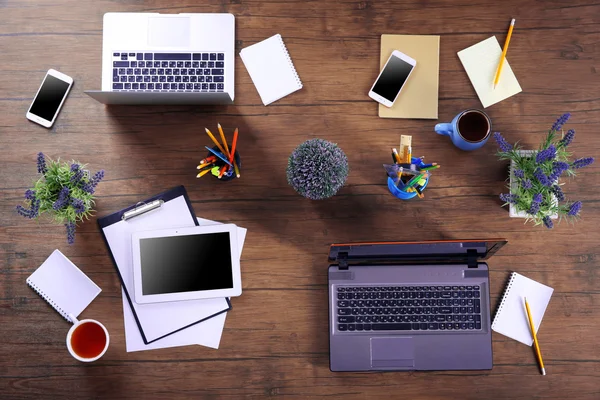 Workplace top view — Stock Photo, Image