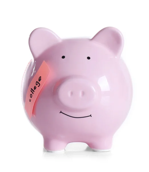 Piggy bank met geld voor Universiteit — Stockfoto