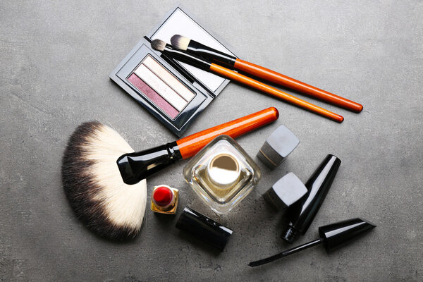 Cosmetics on dark background