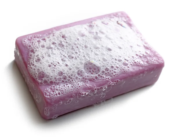 Piece of Soap with foam — Stock Photo, Image