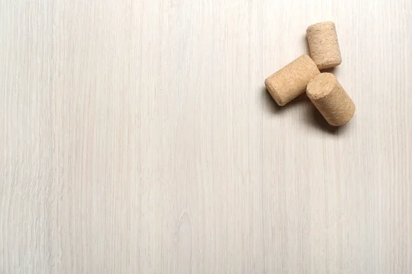 Wine corks on wooden — Stock Photo, Image