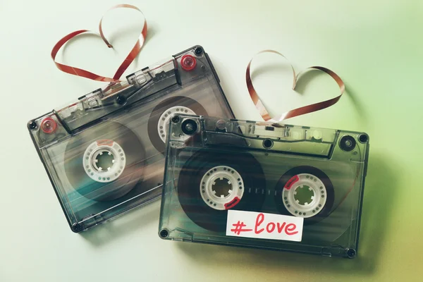 Retro audio cassettes — Stock Photo, Image