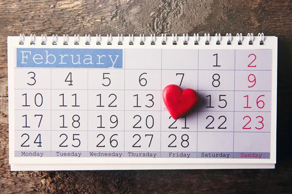 Calendario para San Valentín — Foto de Stock