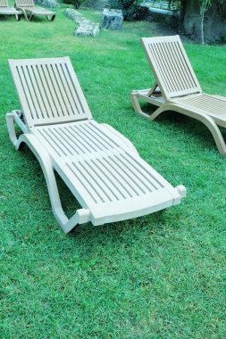 Şezlong şezlong Bahçe çim üzerinde