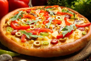 sebzeler lezzetli pizza