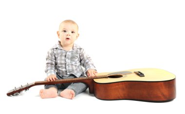 Gitar ile şirin bebek