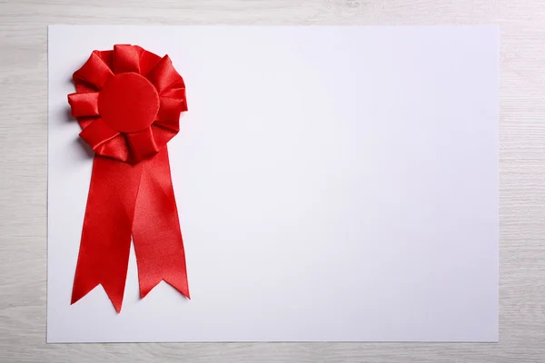 Red award ribbon — Stock Photo, Image