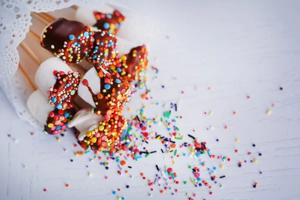 チョコレートのおいしいマシュマロ — ストック写真