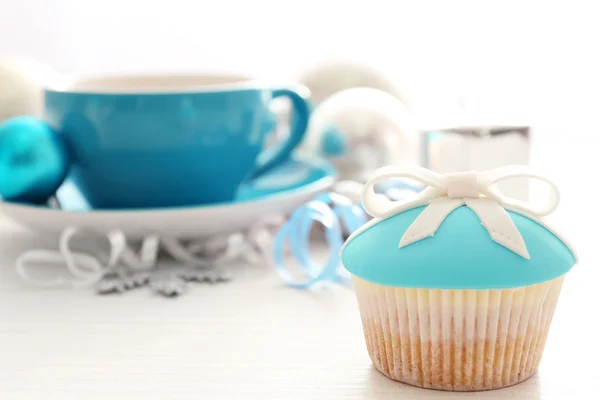 Schmackhafte Cupcake dekoriert — Stockfoto