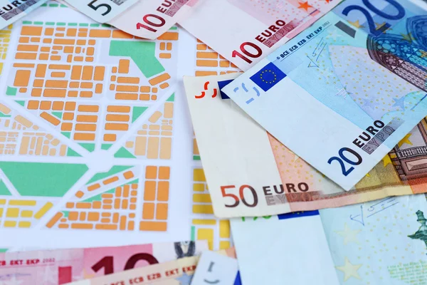 Különböző euro-bankjegyek — Stock Fotó