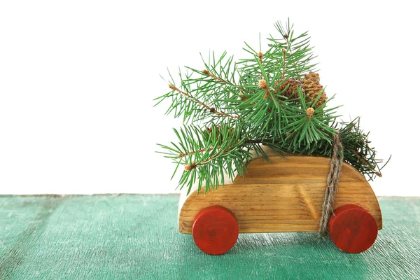 Wooden toy car — Stock Photo, Image