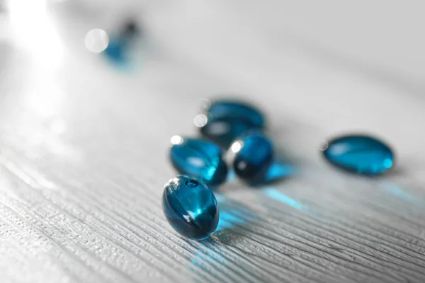 Helder blauwe pillen — Stockfoto