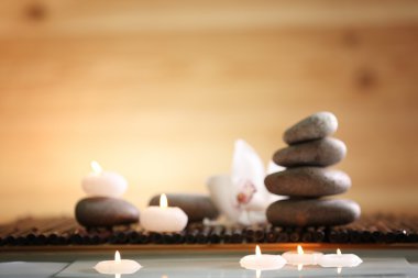 Spa natürmort taşlarla