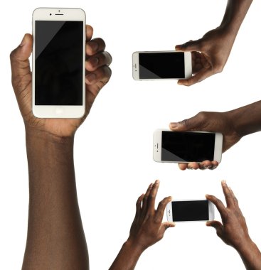adam tutarak akıllı telefonlar eller