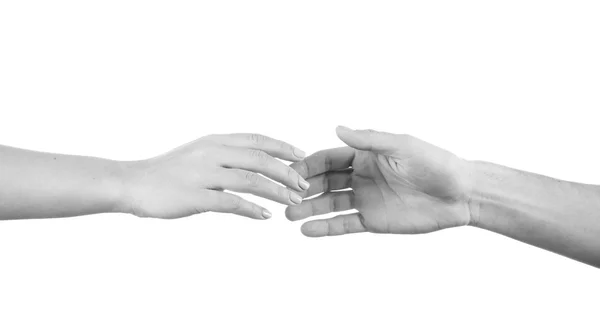 Χέρια φθάνοντας προς τον άλλον — Φωτογραφία Αρχείου