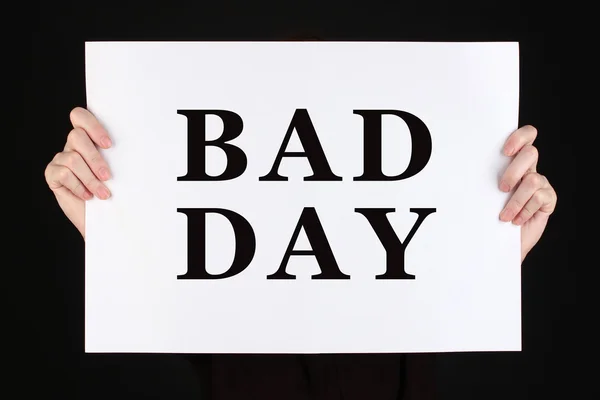 Tekst slechte dag — Stockfoto