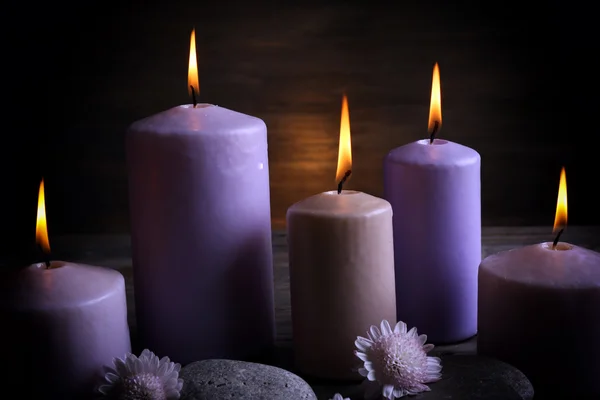 Set de spa con velas — Foto de Stock