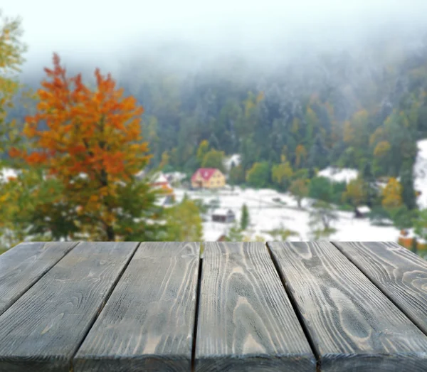 Fondo natura con pavimento in legno — Foto Stock