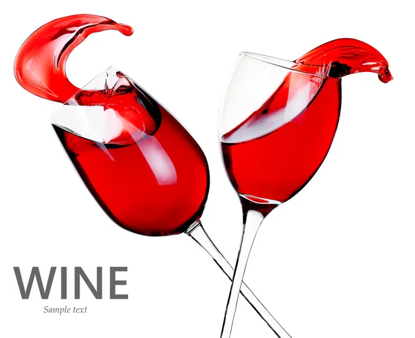 Glasses of red wine — Stock Photo, Image