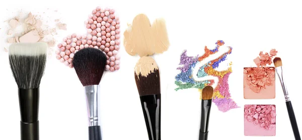 Pennelli per trucco diversi — Foto Stock