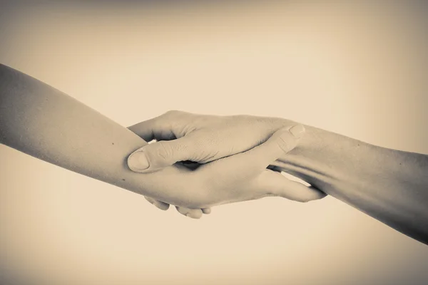 Hands reaching toward each other — Stock Photo, Image